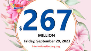 2023年9月26日：2位新千万富翁 – 2.67亿美元的Mega Millions彩金静待拥有者。